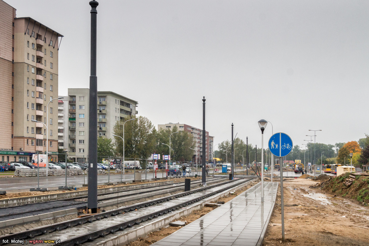 Trasa tramwajowa na Nowodwory
Budowa na Nowodworach wrze. 
