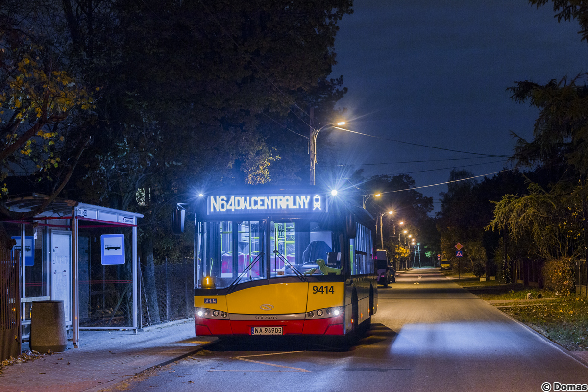 9414
Jedna ze zmian w zwiÄzku z wejĹciem Michalczewskiego - prawie wszystkie kursy na N64 z powrotem obsĹuguje Arriva.
