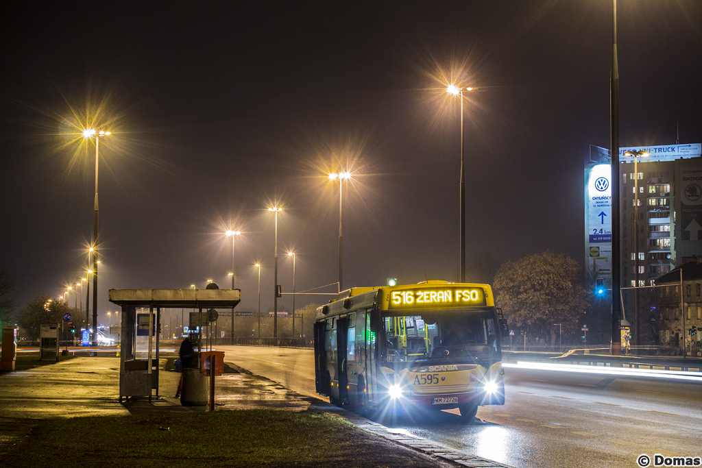 A595
Scania w trakcie jednego z swoich ostatnich kursĂłw na 516 tego dnia.
