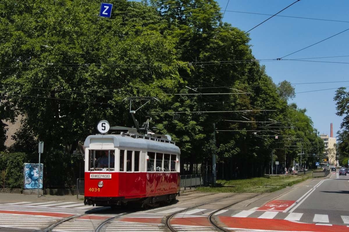 403-1
Linia S, ktĂłra kursowaĹa w dniach 14-15.06 z okazji ĹwiÄta ulicy Stalowej.
