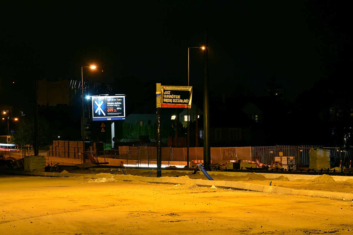 Trasa tramwajowa do Winnicy 
Rzut okiem na powstajÄcy nowy przystanek
