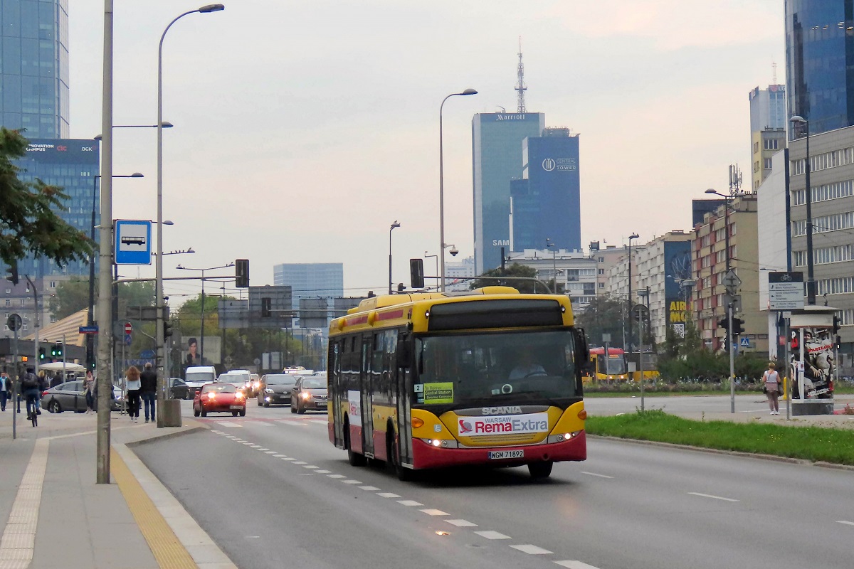 80278
Scania jedzie jako kurs linii specjalnej RemaExtra â Warszawa Dw. Centralny (15:30)-PaszkĂłw Ptak Warsaw Expo (15:50). 
