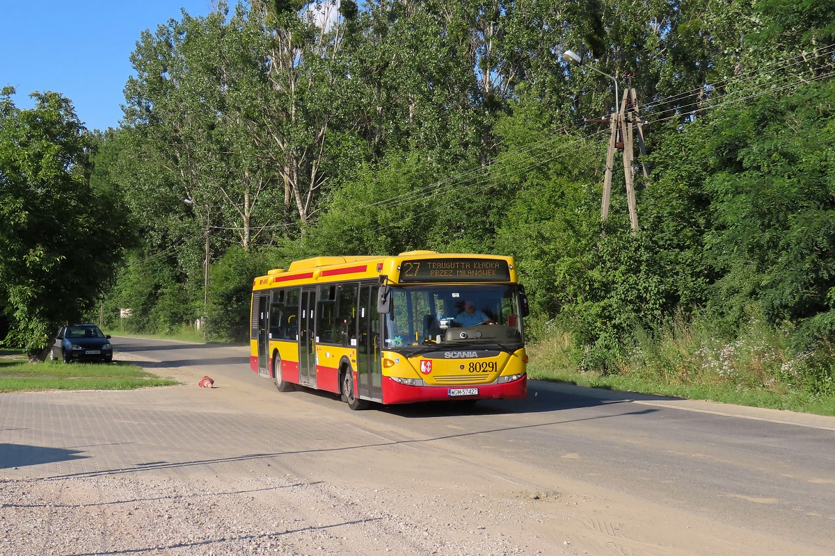 80291
Scania jedzie jako kurs linii numer 27 â Grodzisk Maz. Traugutta KĹadka (17:20)-Natolin Logistyczna (17:27)-Grodzisk Maz. Traugutta KĹadka (17:44)-MilanĂłwek Mifam/Tesco (17:55)-Grodzisk Maz. Traugutta KĹadka (18:05). 

