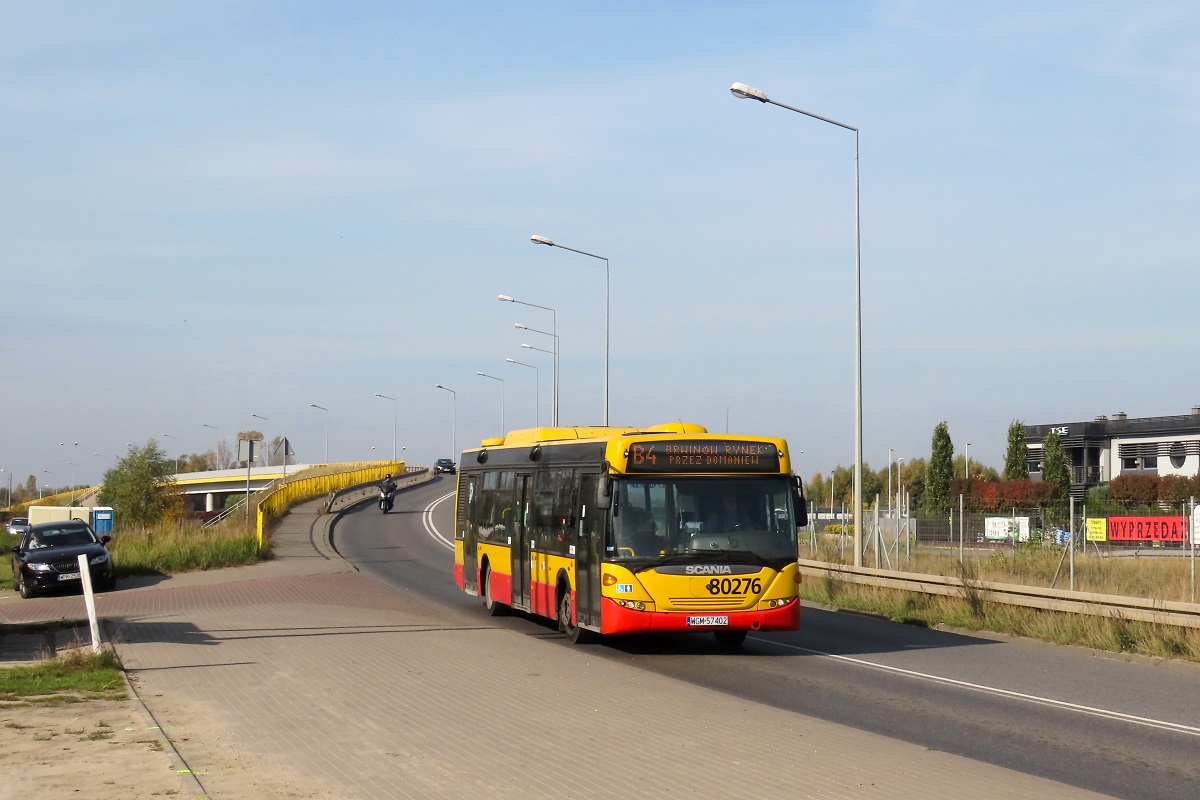 80276
Scania jedzie jako kurs linii numer B4 â BrwinĂłw Rynek (11:53)-PruszkĂłw ĹťbikĂłw Cmentarz (12:18)-BrwinĂłw Rynek (12:38). 
