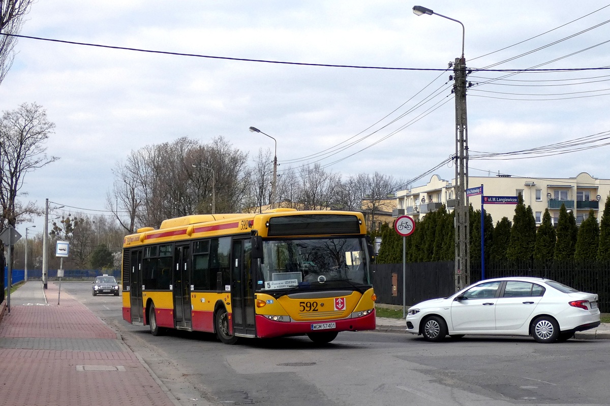 80292 (ex. A592)
Scania jedzie w obsĹudze kursu â5851â linii numer 5 w relacji Izdebno PÄtla (14:08)-Grodzisk Maz. SzkoĹa Nr 4 (14:31). 
