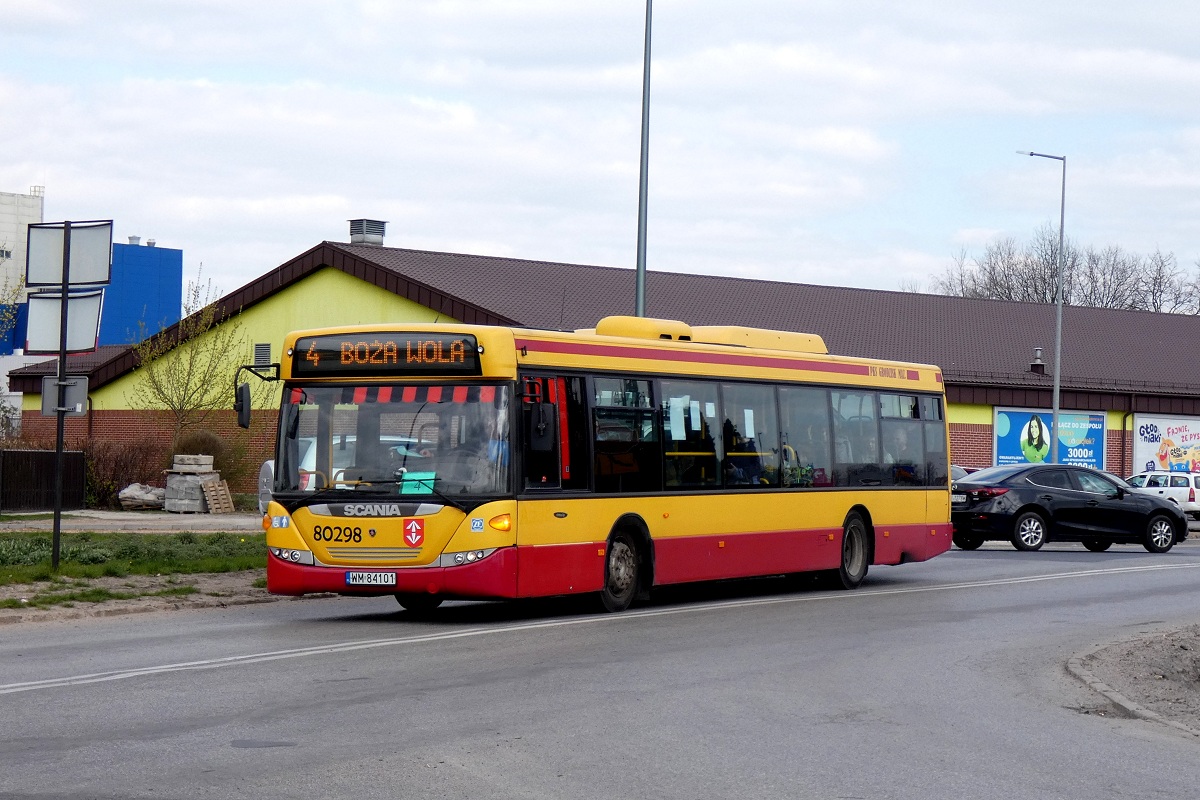 80298
Scania jedzie w obsĹudze kursu â5078â linii numer 4 w relacji Radonie PÄtla (14:15)-BoĹźa Wola (15:06). 
