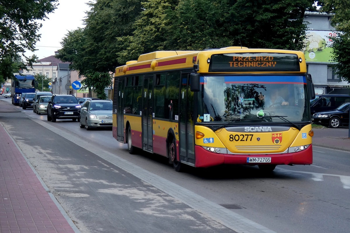 80277
Scania (dawna warszawska A577) jedzie z pruszkowskiej do grodziskiej zajezdni PKS Grodzisk na przeglÄd na linii diagnostycznej. Pozdrowienia dla kierowcy! 
