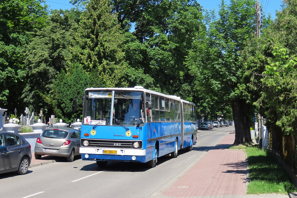 484 499-8
Ikarus jedzie przejazdem technicznym z CWS WĹoĹciaĹska do przystanku âGrodzisk Maz. RadoĹska WKDâ gdzie rozpocznie kursowanie na linii specjalnej K, uruchomionej w zwiÄzku z Tygodniem Kolei w Grodzisku Mazowieckim w ramach obchodĂłw 500-lecia miasta. Pozdrowienia dla zaĹogu autobusu! 
Słowa kluczowe: IK280