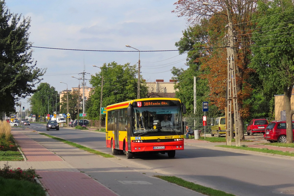 90223
SanCity jedzie jako kurs linii numer 3 â Grodzisk Maz. Dw. PKP (15:15)-BĹonie Okrzei (16:02). 
