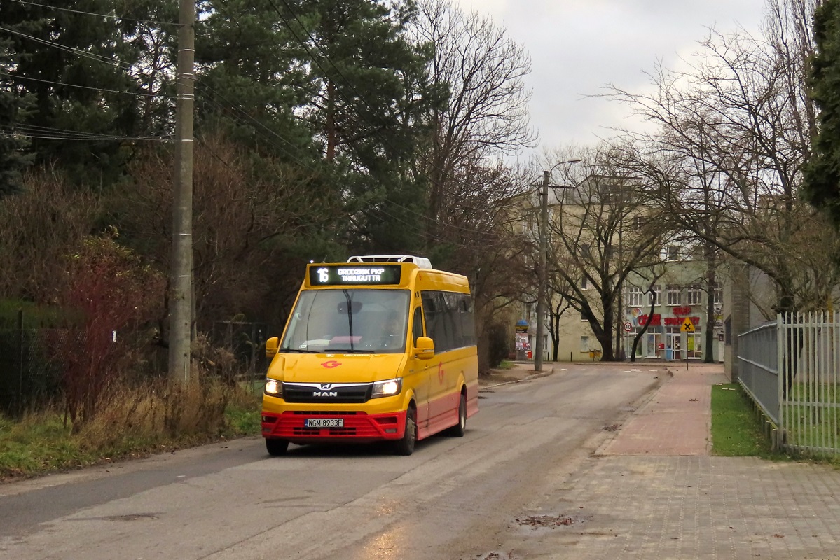 22007
MAN jedzie jako kurs â207â linii numer 16 â Grodzisk Maz. Szpital (12:35)-Grodzisk Maz. Traugutta PKP (13:53). 
