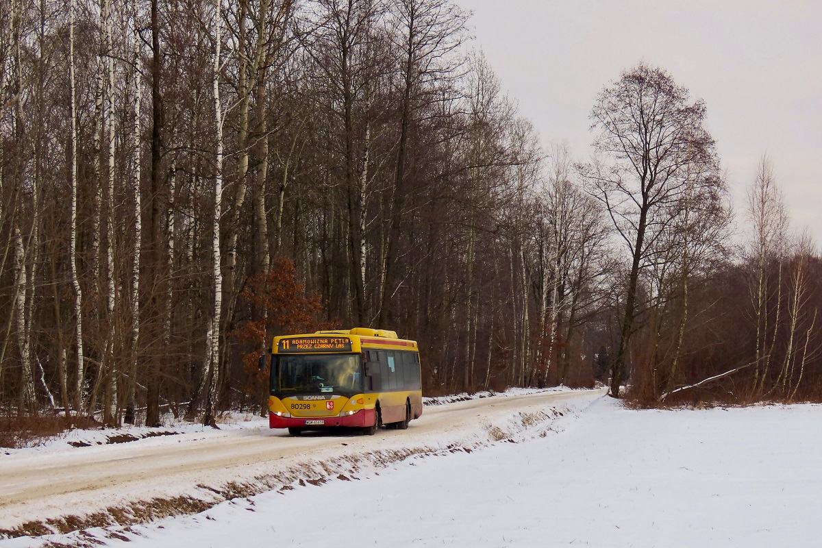 80298
Scania jedzie jako kurs linii numer 11 â Grodzisk Maz. Dw. PKP (15:20)-MakĂłwka Lukrecji (15:50). 
Słowa kluczowe: zima