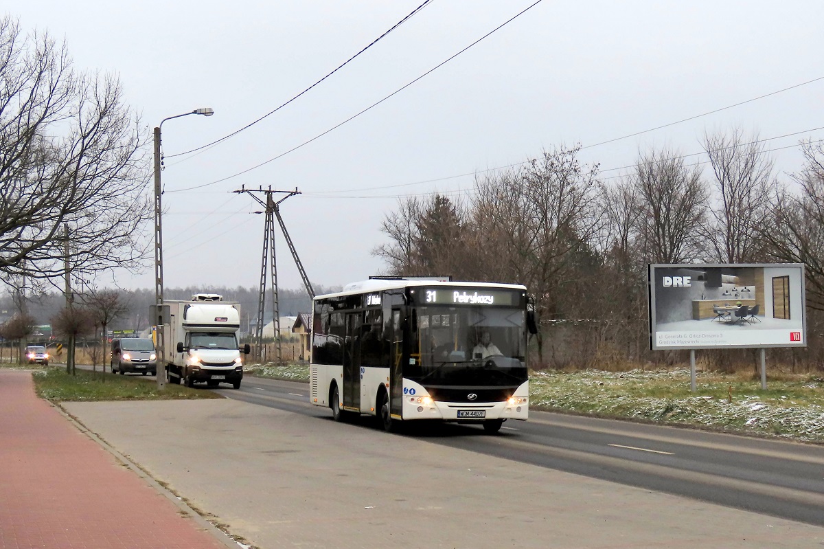 21089
ZAZ jedzie jako kurs â3113â linii numer 31 â Grodzisk Maz. Dw. PKP (11:30)-Petrykozy Trakt KrĂłlewski (12:25)-Grodzisk Maz. Dw. PKP (13:27). 
WĂłz zostaĹ kupiony pod nowy kontrakt w Grodzisku - od dotychczasowo tu jeĹźdĹźÄcych rĂłĹźni siÄ m.in. skrzyniÄ biegĂłw - w jego przypadku zastosowanÄ automatycznÄ. Z czasem wĂłz zyska teĹź odpowiednie malowanie - ĹźĂłĹto-czerwone.
