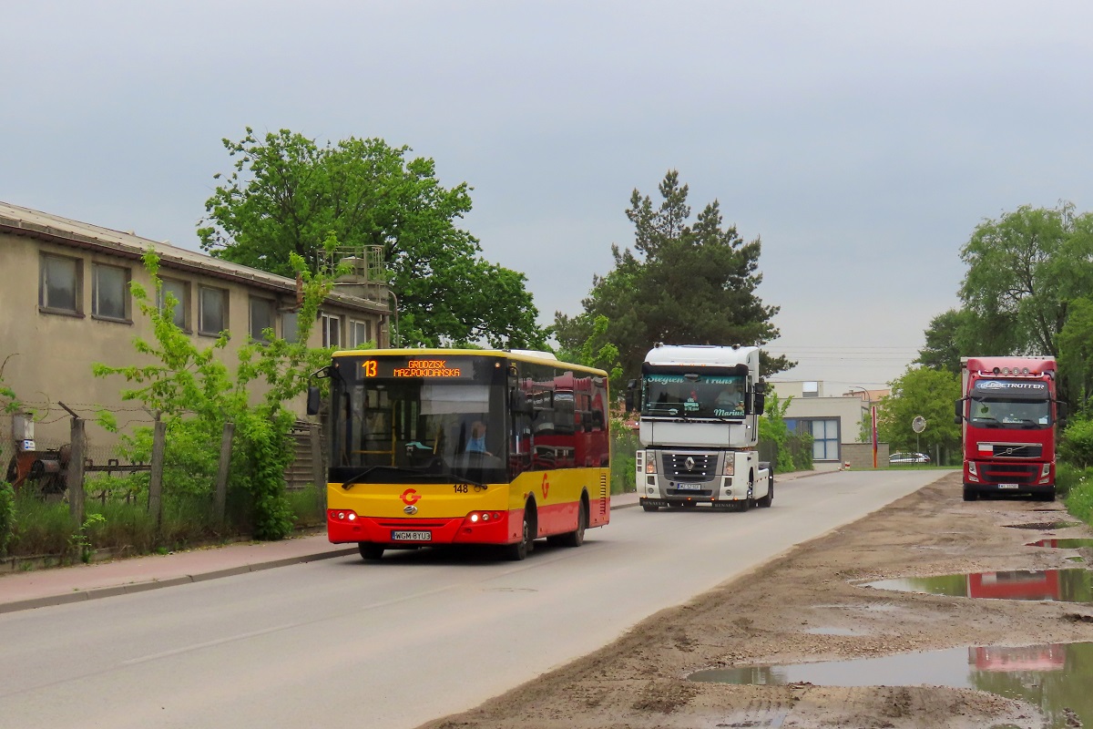 148 (60007)
ZAZ jedzie jako kurs 512 linii numer 13: Grodzisk Maz. RokiciaĹska (14:55)-Chlebnia Logistyczna Raben (15:11)-Grodzisk Maz. RokiciaĹska (15:30). Pozdrowienia dla Kierowcy! 
