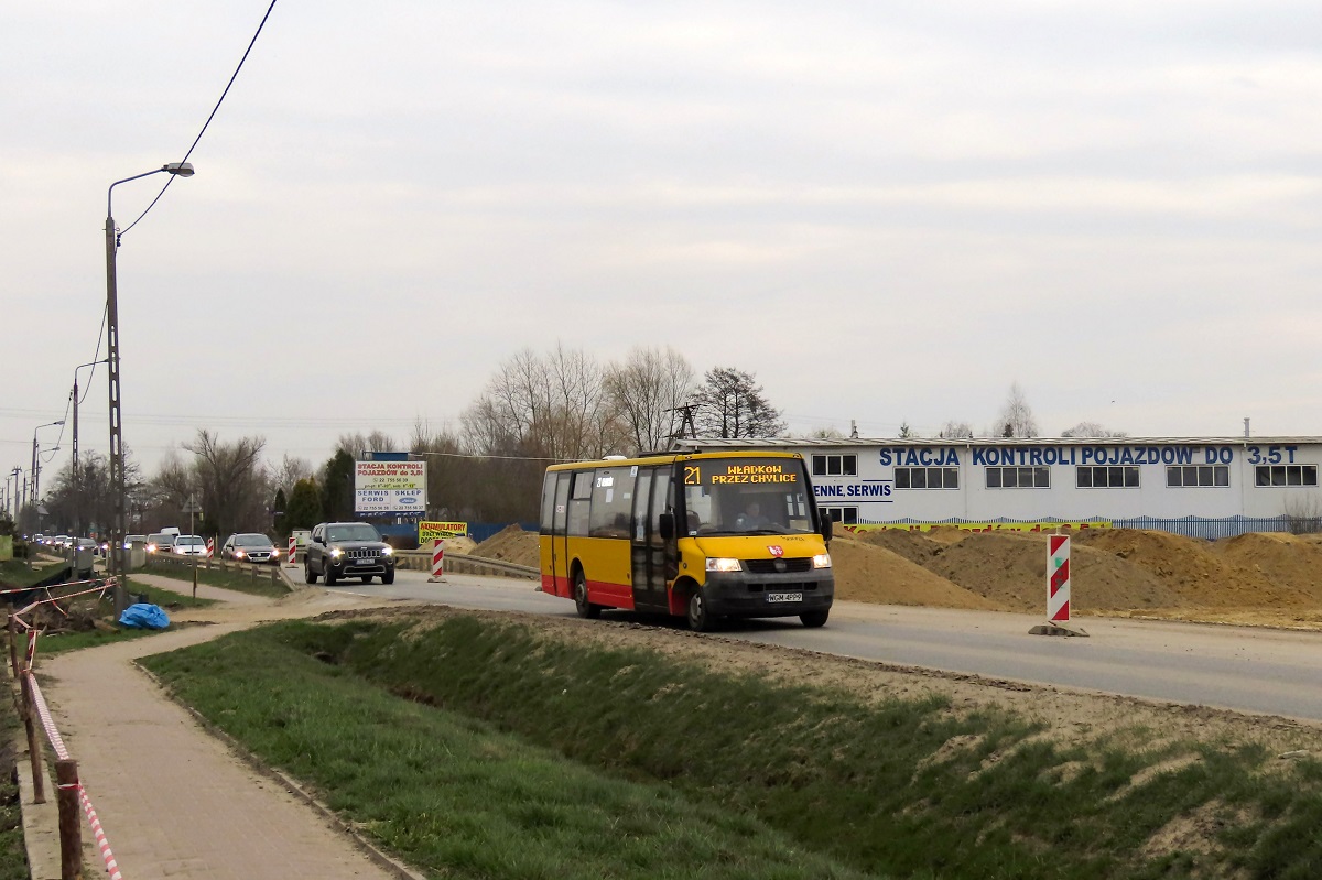 50021
ProCity jedzie jako kurs linii numer 21 â Grodzisk Maz. Dw. PKP (17:15)-WĹadkĂłw PÄtla (17:50). 
Ruch wahadĹowy w tym miejscu wynika z budowy obwodnicy Grodziska. 
