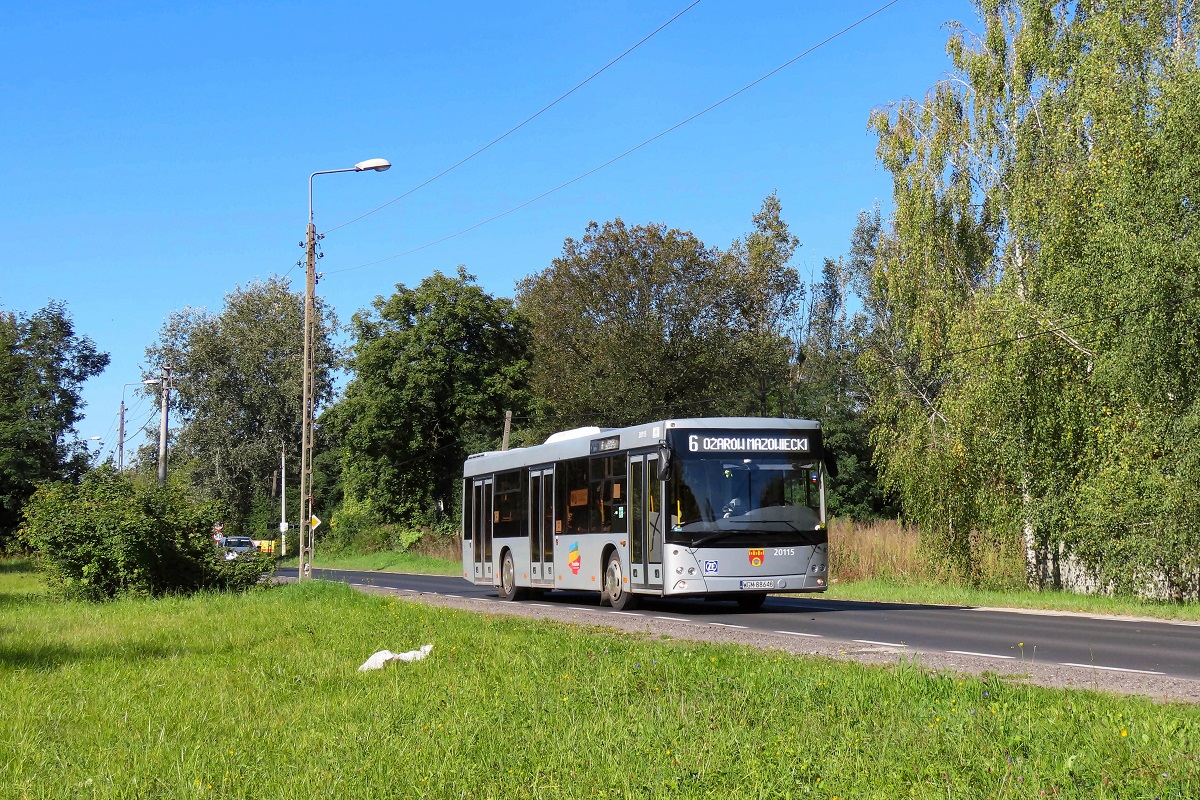 20115
PruszkĂłw, ul. Ĺťbikowska. MAZ jedzie jako kurs linii numer 6 â PruszkĂłw Os. Staszica (8:55)-PKP OĹźarĂłw Mazowiecki (9:27). 
