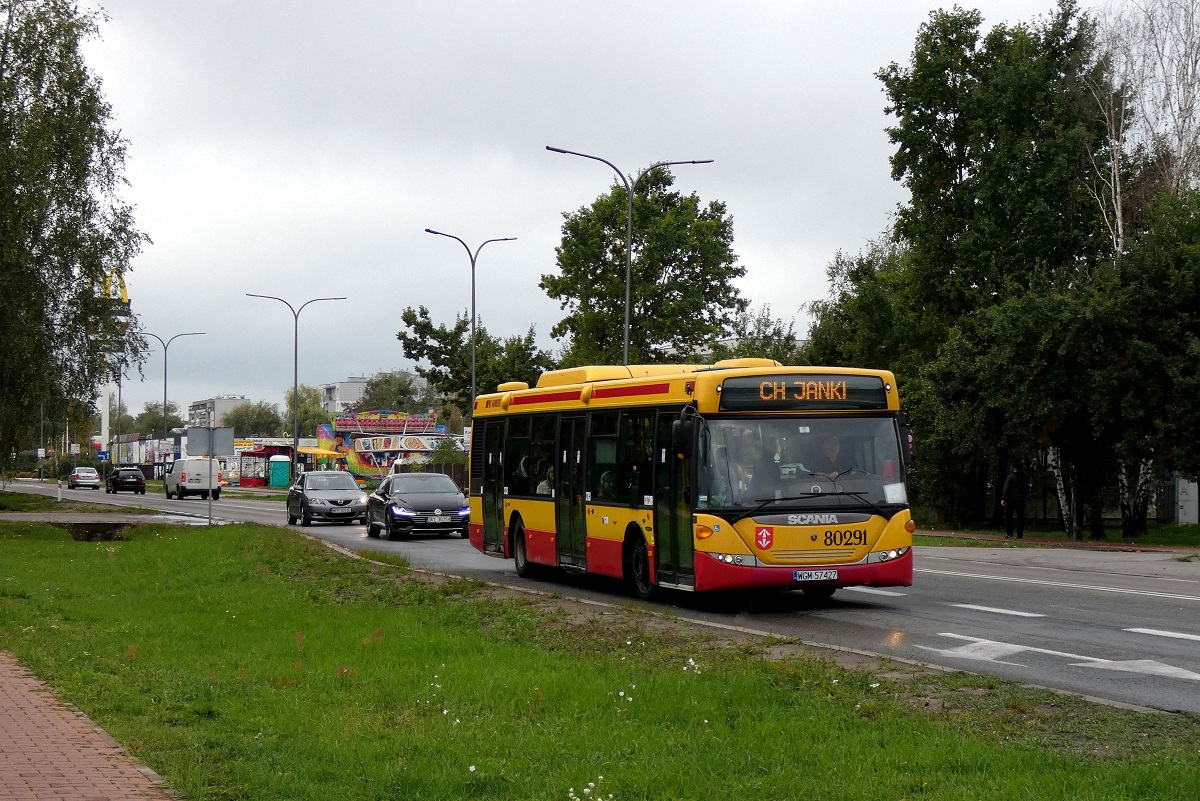 80291
Scania (dawna warszawska A591) wykonuje kurs „4915” linii podmiejskiej w relacji Grodzisk Maz. Kilińskiego/Sienkiewicza (9:10)-Janki Auchan (9:59). 
