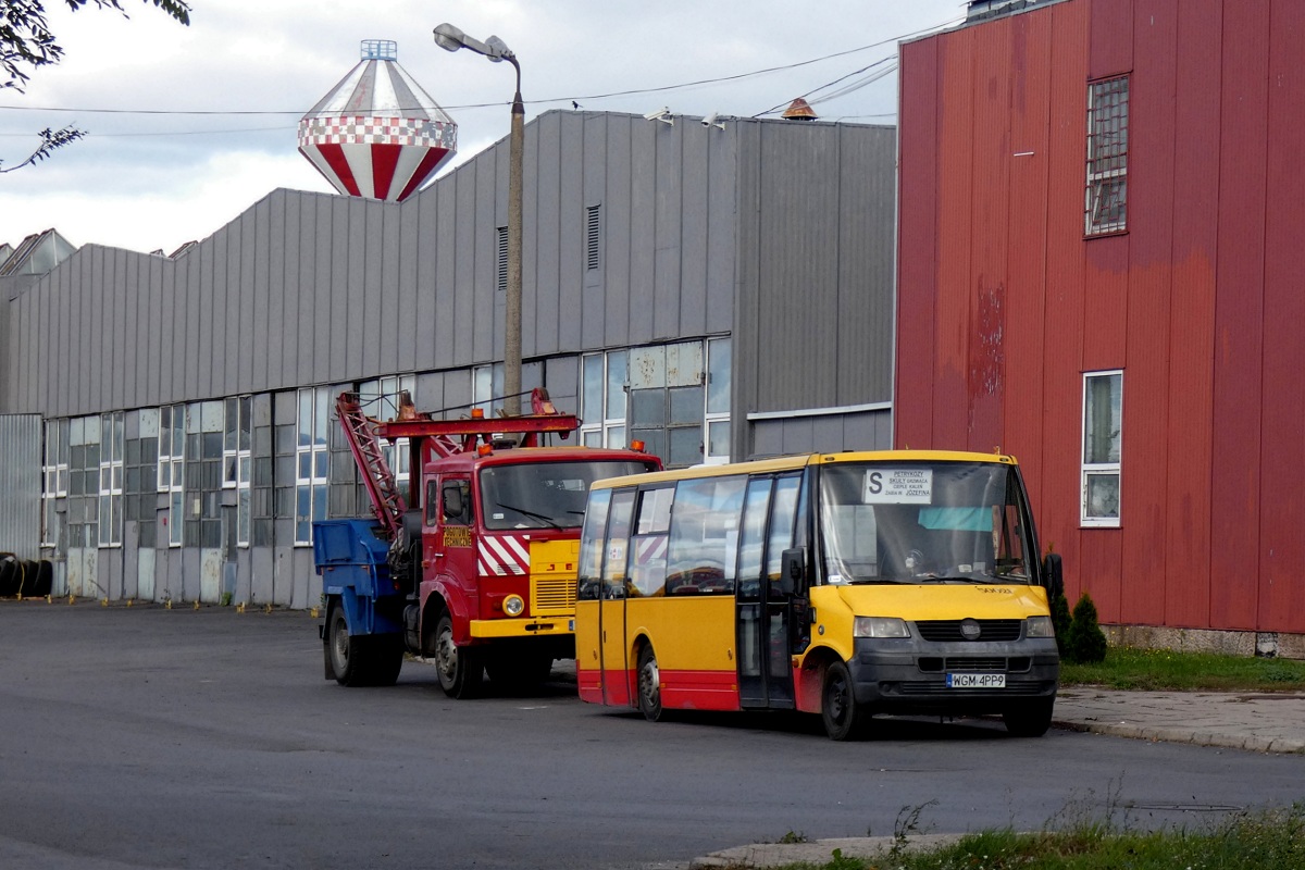 50021
ProCity i odremontowany niedawno Pogot (Jelcz 325 #82620) stojÄ na terenie grodziskiej zajezdni PKS Grodzisk. 
W ProCity widoczna jest decha linii S Ĺźabiowolskiej komunikacji szkolnej ktĂłrÄ to od 2 wrzeĹnia b.r. obsĹuguje PKS Grodzisk Mazowiecki. W chwili obecnej komunikacja ta skĹada z piÄciu linii i obejmuje praktycznie wiÄkszoĹÄ obszaru gminy Ĺťabia Wola. Jest ona skierowana gĹĂłwnie do uczniĂłw dojeĹźdĹźajÄcych do szkoĹy w JĂłzefinie, jednak w przyszĹoĹci linie te docelowo majÄ sĹuĹźyÄ takĹźe reszcie mieszkaĹcĂłw tego terenu poprzez rozszerzenie godzin i terminĂłw kursowania. 
