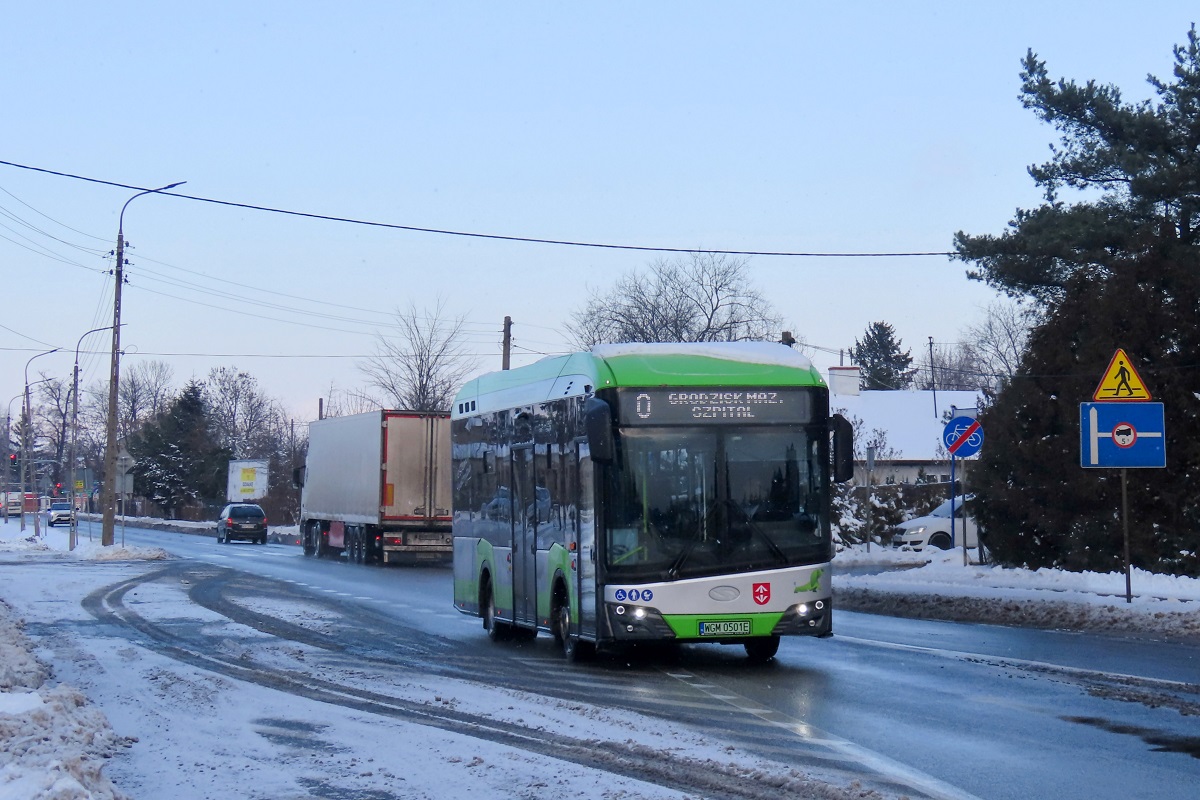 WGM 0501E
Solaris jedzie jako kurs linii numer 0 â Grodzisk Maz. Traugutta PKP (12:55)-Grodzisk Maz. Dw. PKP (13:35). Pozdrowienia dla Kierowcy! 
