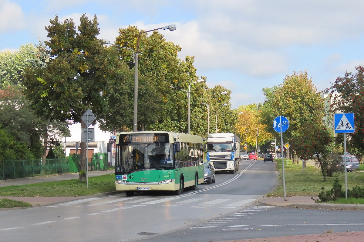 45
Solaris jedzie jako kurs linii numer 7 â Sochaczew Szpital (11:21)-Sochaczew Energop (11:43). 

