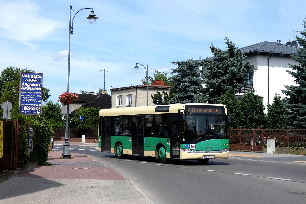 SCZ 14XX
Solaris jedzie w obsĹudze kursu linii numer 4 w relacji Sochaczew ChodakĂłw OkrÄglak (14:10)-Sochaczew EnergomontaĹź (14:42). 
W bieĹźÄcym roku ZKM Sochaczew nabyĹ cztery takie Solarisy od GZK RÄdziny dziÄki czemu (a moĹźe niestety) jest juĹź bliski wycofania Jelczy M11. 
