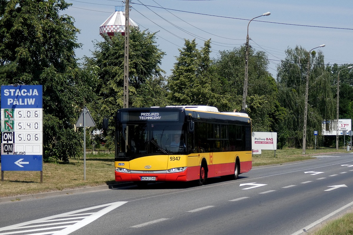 9347 (79347)
Solaris jedzie z warszawskiej do grodziskiej zajezdni PKS Grodzisk na przeglÄd na linii diagnostycznej. 
