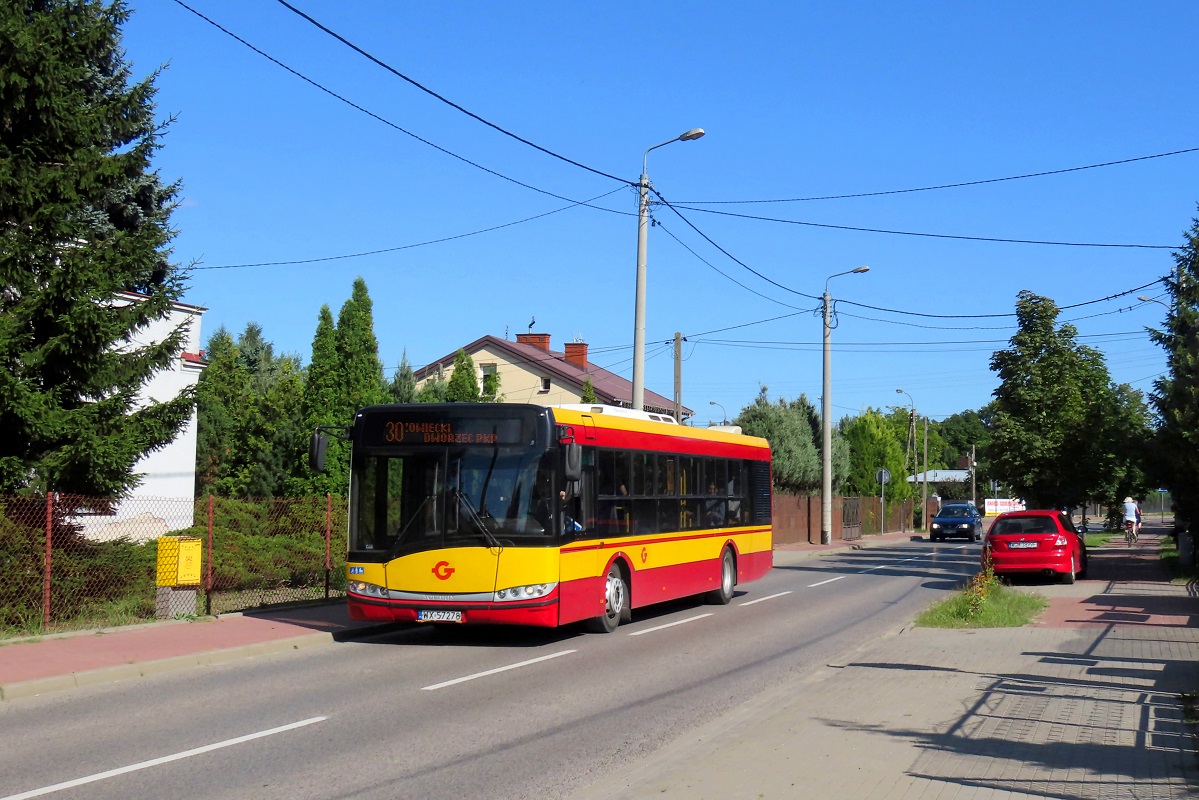 WX 57278 [ex. 1820]
Solaris jedzie jako kurs â409â linii numer 30 â Grodzisk Maz. Dw. PKP (14:30)-PieĹki SĹubickie (15:19)-Grodzisk Maz. Dw. PKP (15:59). 
