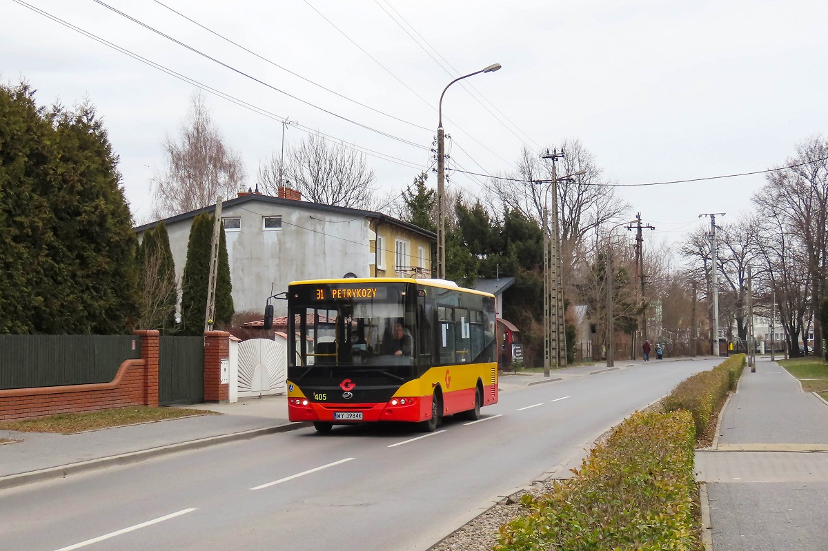 405
ZAZ jedzie jako kurs â136/244â linii numer 31 â Grodzisk Maz. Dw. PKP (13:45)-Petrykozy Trakt KrĂłlewski (14:53)-Grodzisk Maz. Dw. PKP (15:44). 
