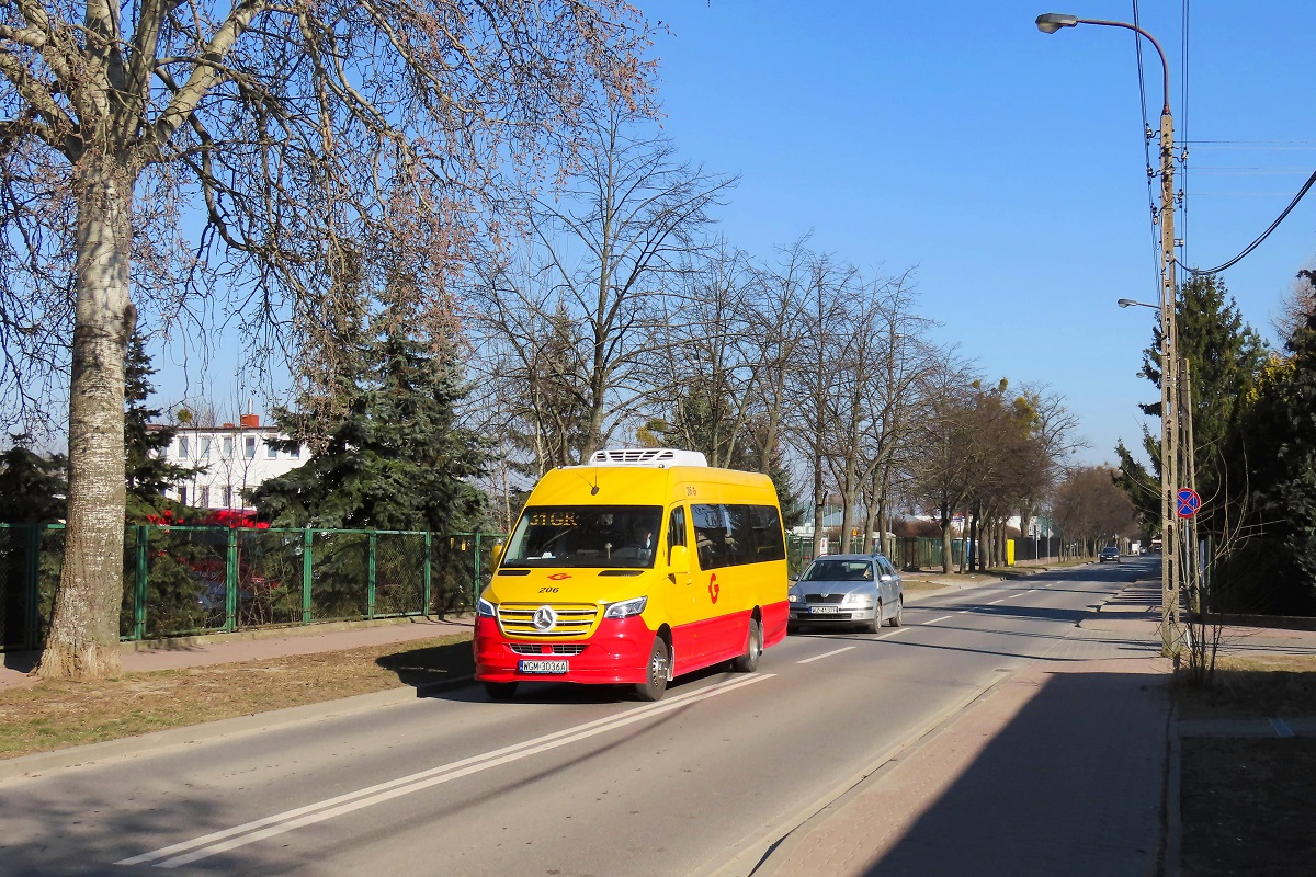 206
Sprinter jedzie jako kurs â237â linii numer 31 â Ĺťabia Wola UrzÄd Gminy (13:32)-Grodzisk Maz. Dw. PKP (14:00). 
