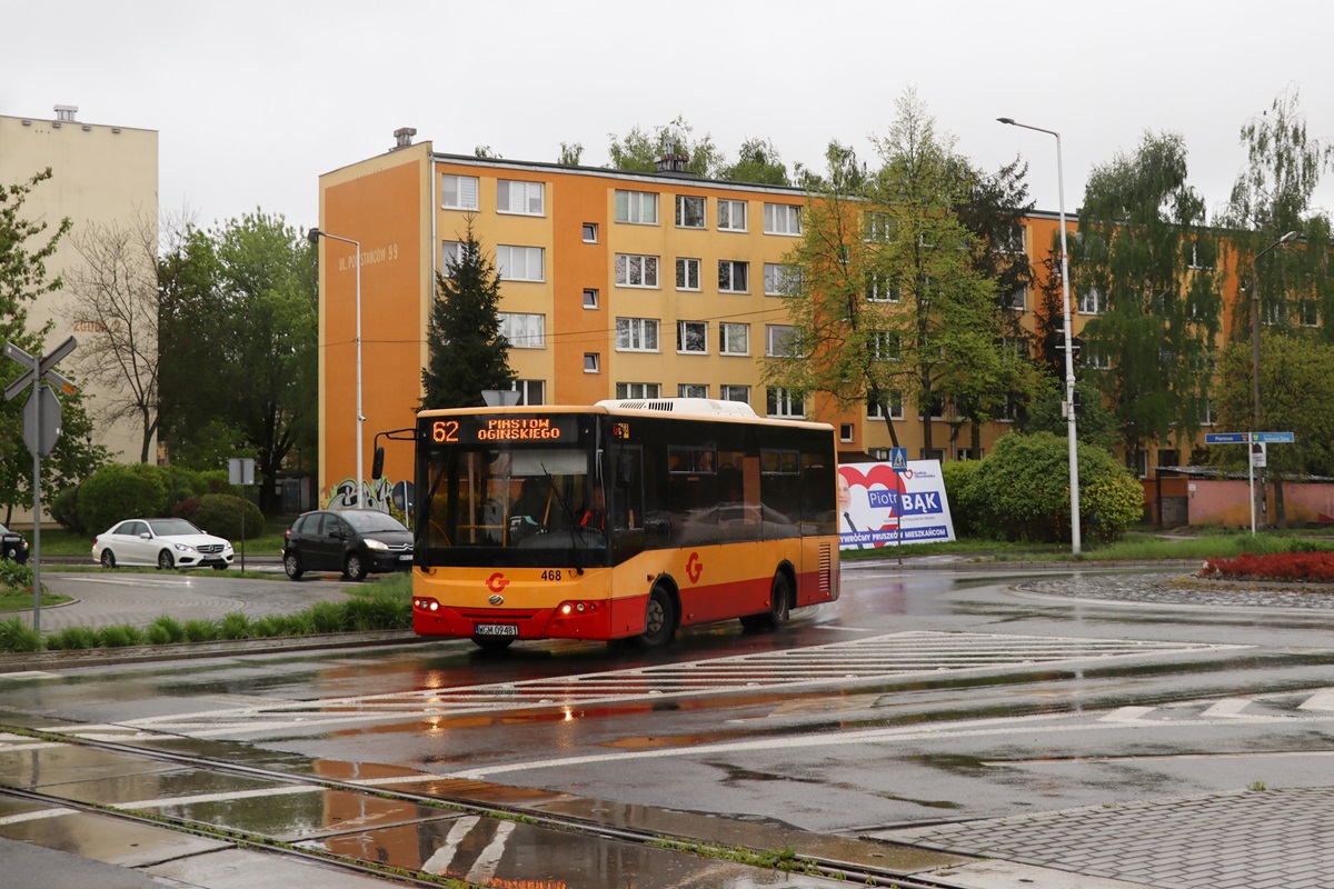 468 (60033)
ZAZ jedzie jako kurs linii numer 62: Warszawa P+R Al. Krakowska (13:35)-PiastĂłw OgiĹskiego (14:40).
