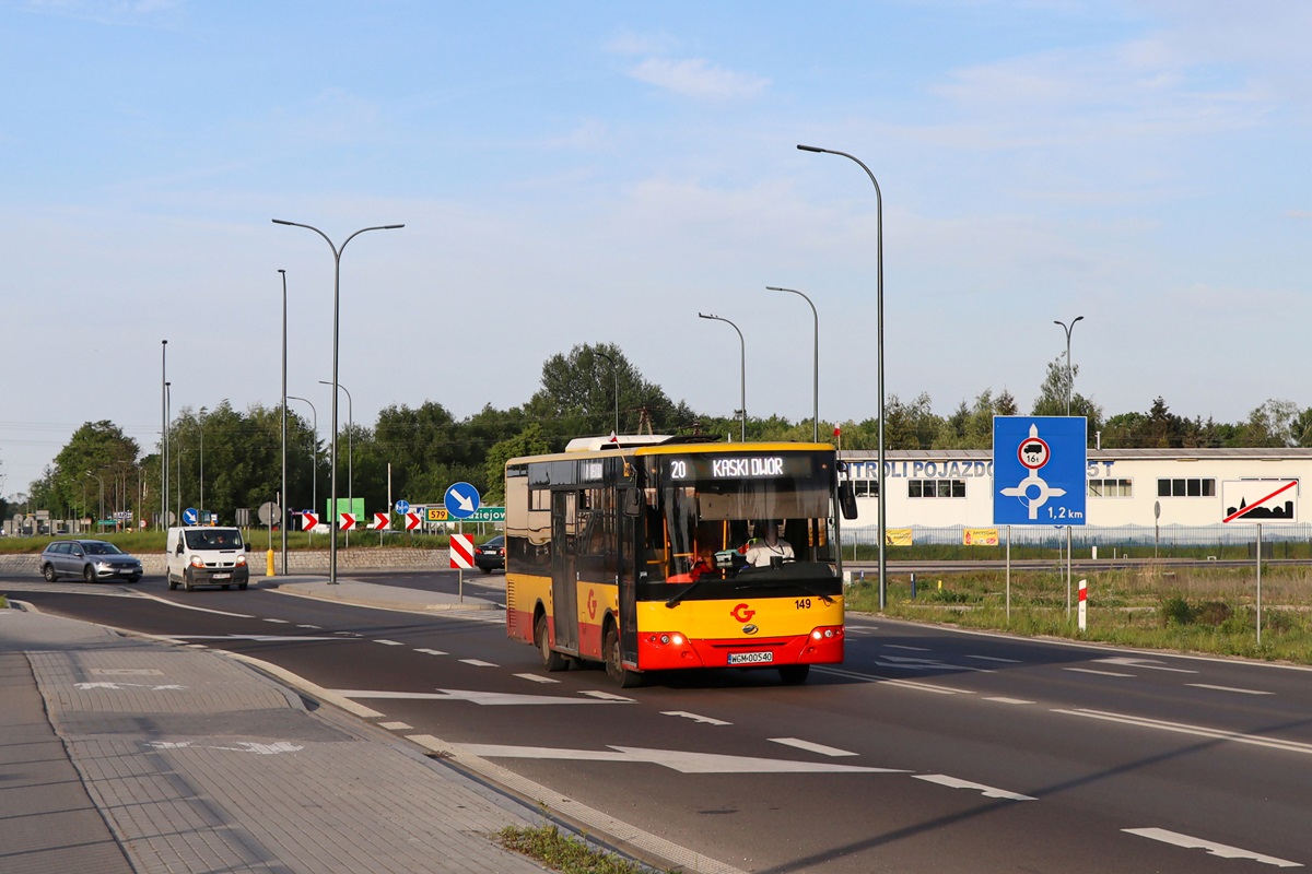 149 (60011)
ZAZ jedzie jako kurs linii numer 20: Grodzisk Maz. Szpital (18:10)-Kaski DwĂłr (19:04).
