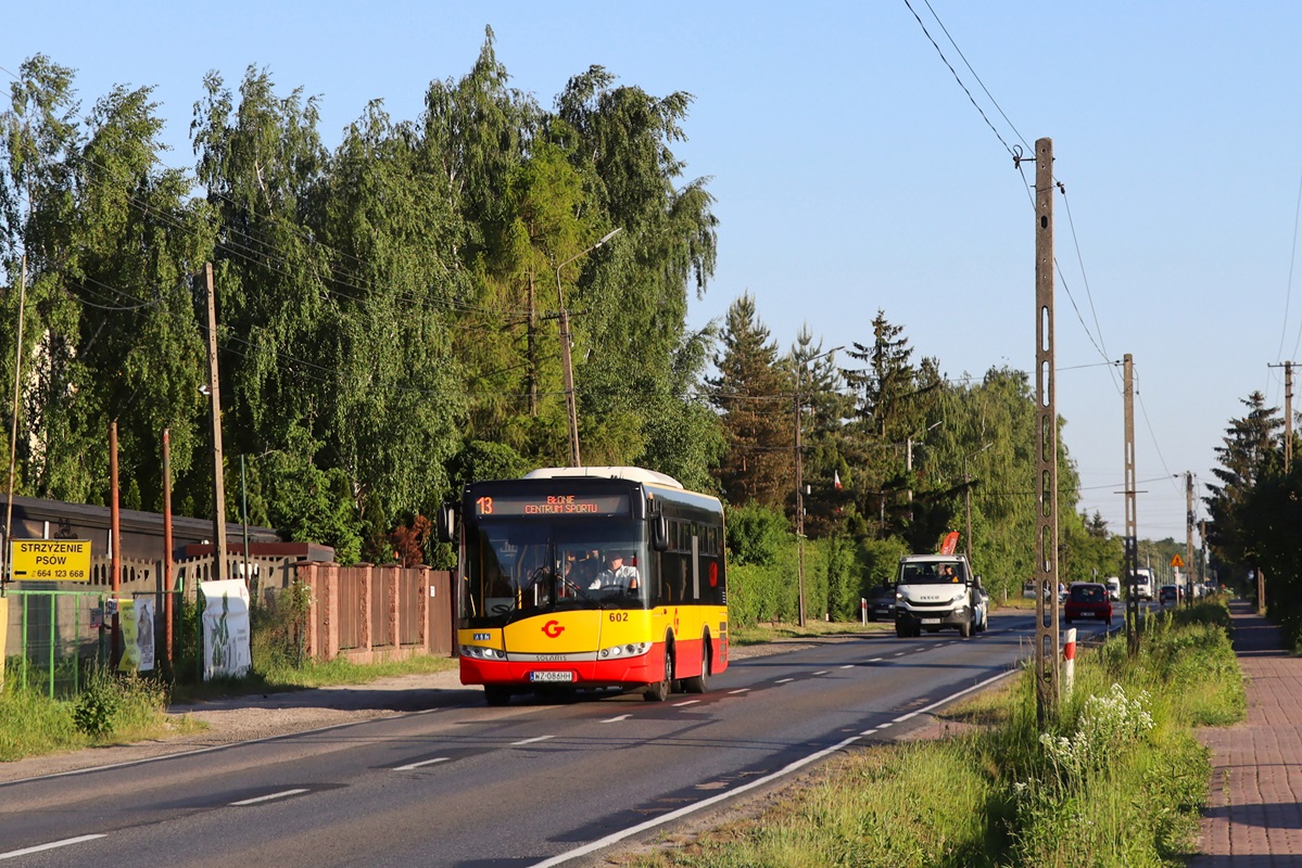 602 (24029)
Solaris jedzie jako kurs linii numer 13: Grodzisk Maz. Szpital (18:10)-BĹonie Centrum Sportu (19:04). Pozdrowienia dla Kierowcy! 
