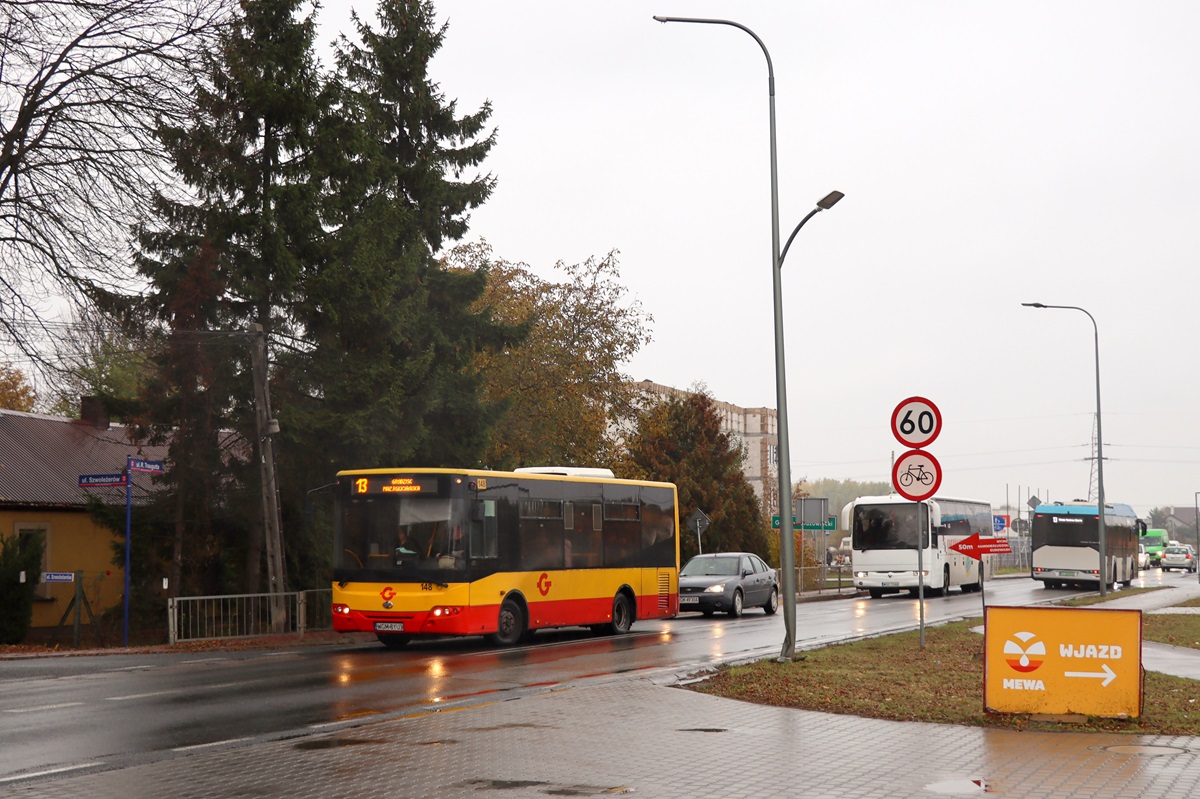 148 (60007)
ZAZ jedzie jako kurs 610 linii numer 13: Grodzisk Maz. RokiciaĹska (14:05)-Chlebnia Logistyczna Raben (14:21)-Grodzisk Maz. RokiciaĹska (14:40). W tle widoczny jest Solaris Urbino 12 electric #PZ 2U402 jadÄcy jako kurs 305 linii numer 13: Grodzisk Maz. Szpital (14:05)-BĹonie Centrum Sportu (14:54). 
