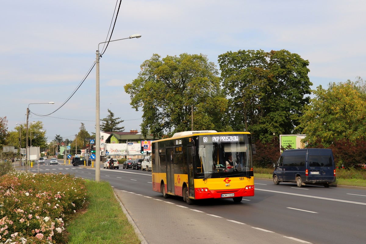181 (70008)
ZAZ jedzie jako kurs linii numer 60: PKP PruszkĂłw (17:10)-WalendĂłw (17:53). 
