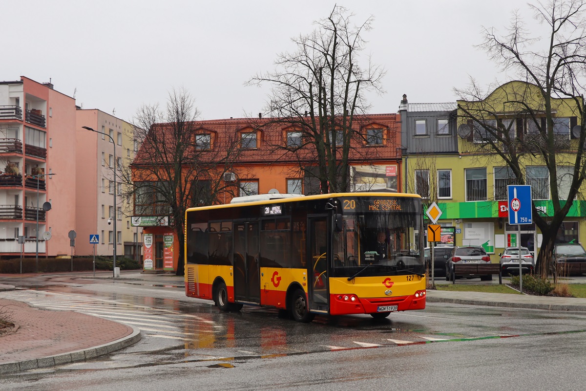 127 (80421)
ZAZ jedzie jako kurs linii numer 20: Kaski DwĂłr (10:43)-Grodzisk Maz. Szpital (11:23). 
