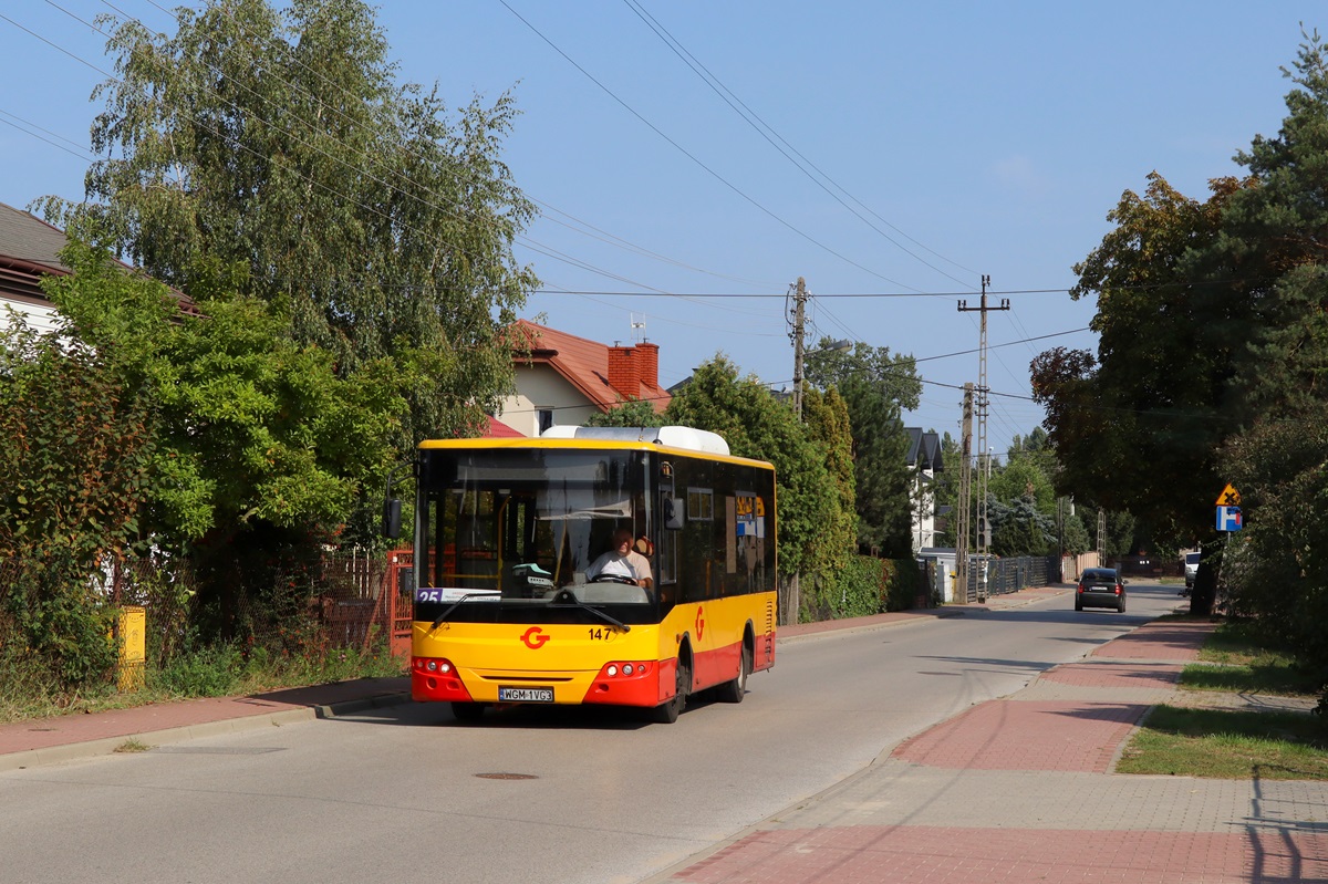 147 (60005)
ZAZ jedzie jako kurs linii numer 25: Grodzisk Maz. Dw. PKP (14:30)-Izdebno KoĹcielne SzkoĹa (15:10). 

