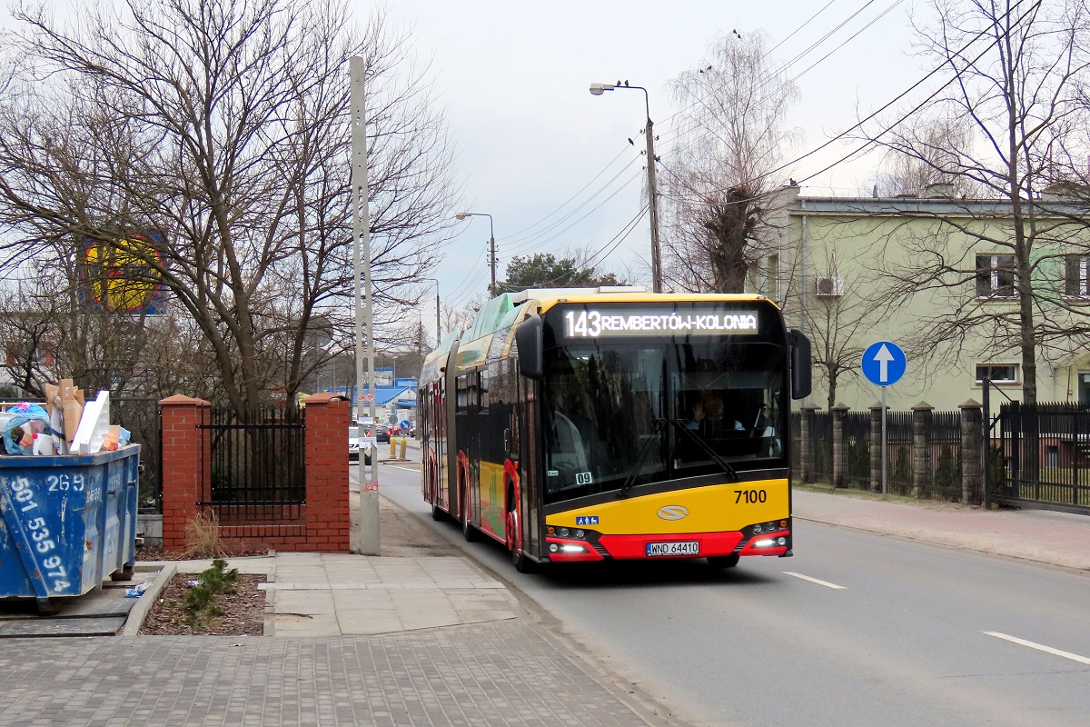 7100
Solaris wykonuje kurs linii numer 143 w relacji GUS (14:30)-Rembertów Kolonia (15:12). Pozdrowienia dla Kierowcy!
