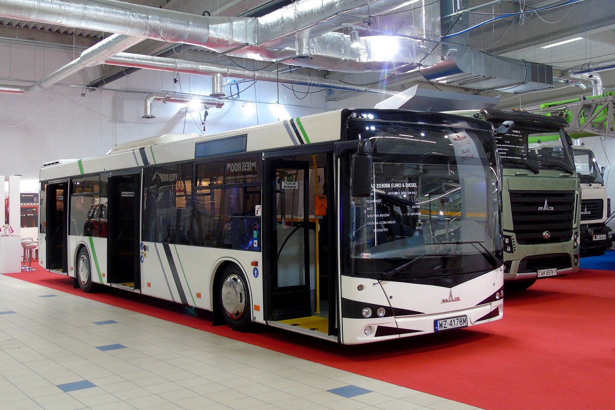WZ 4178M
MAZ stoi wystawiony w jednej z hal podczas II TargĂłw Bus Warsaw Expo. 
Słowa kluczowe: warsawbusexpo