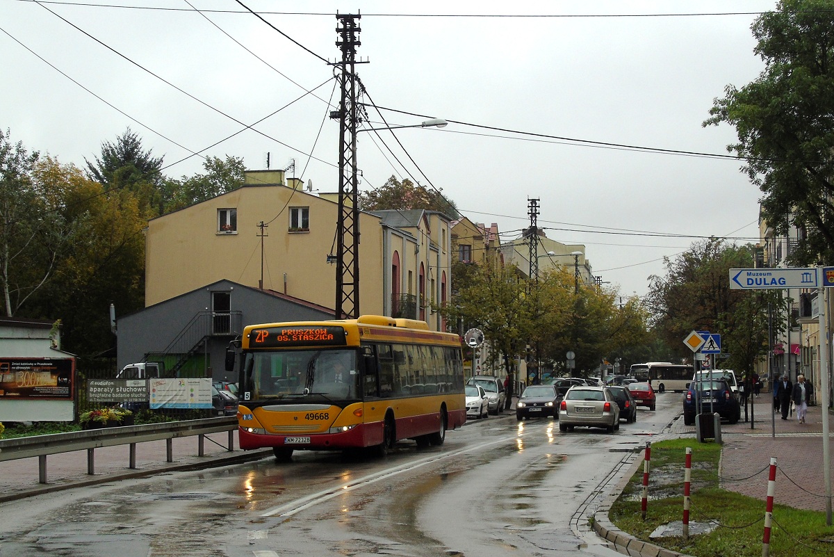 49668 (80271)
Scania jedzie w obsĹudze kursu linii zastÄpczej ZTM ZP w relacji Warszawa Dw. Zachodni (11:24)-PruszkĂłw os. Staszica (11:49). 
