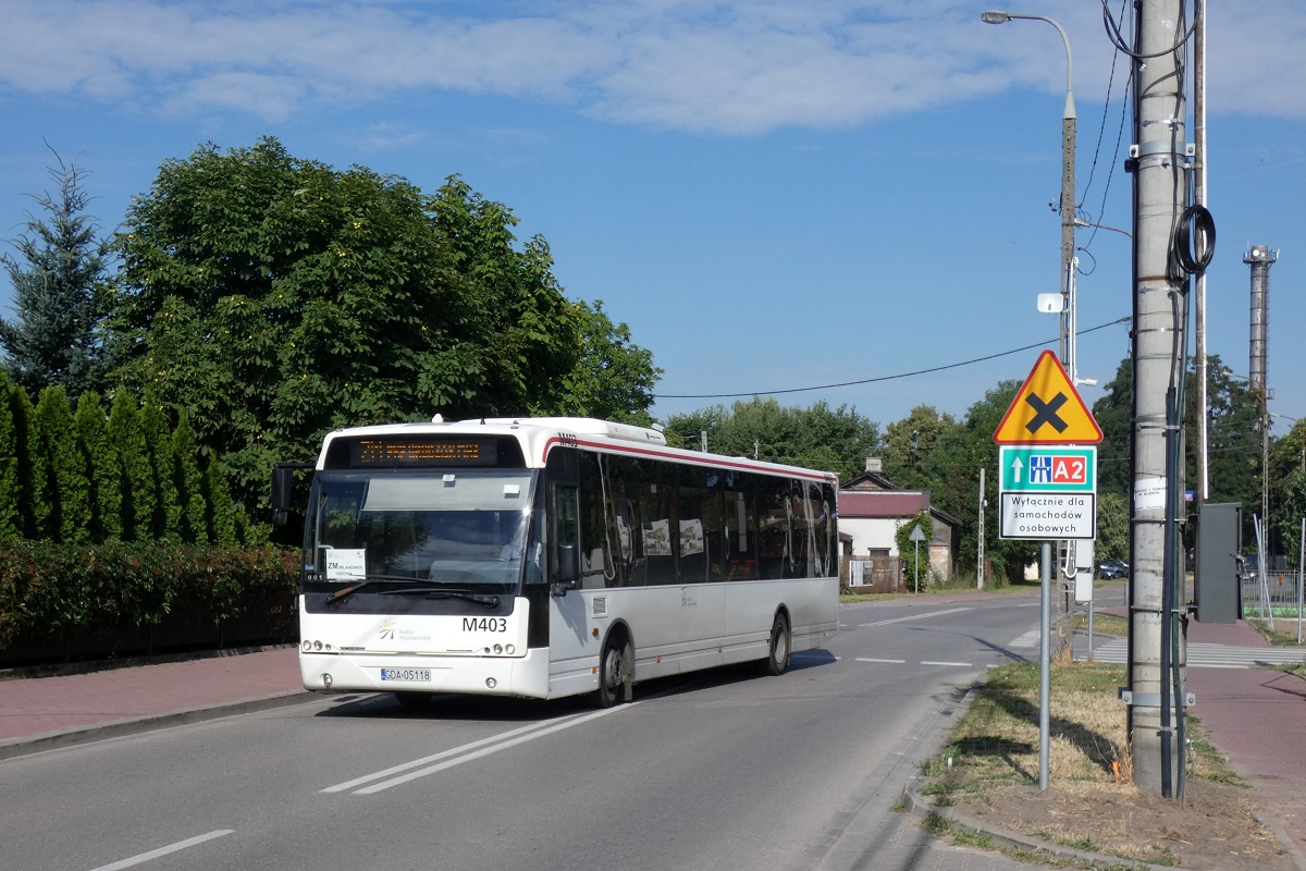 M403
Ambasador zjeĹźdĹźa na grodziskÄ bazÄ PKS Grodzisk Mazowiecki po wykonaniu porannych kursĂłw na linii zastÄpczej Kolei Mazowieckich ZM (PKP Grodzisk Mazowiecki-MilanĂłwek DÄbowa-PKP Grodzisk Mazowiecki). 
