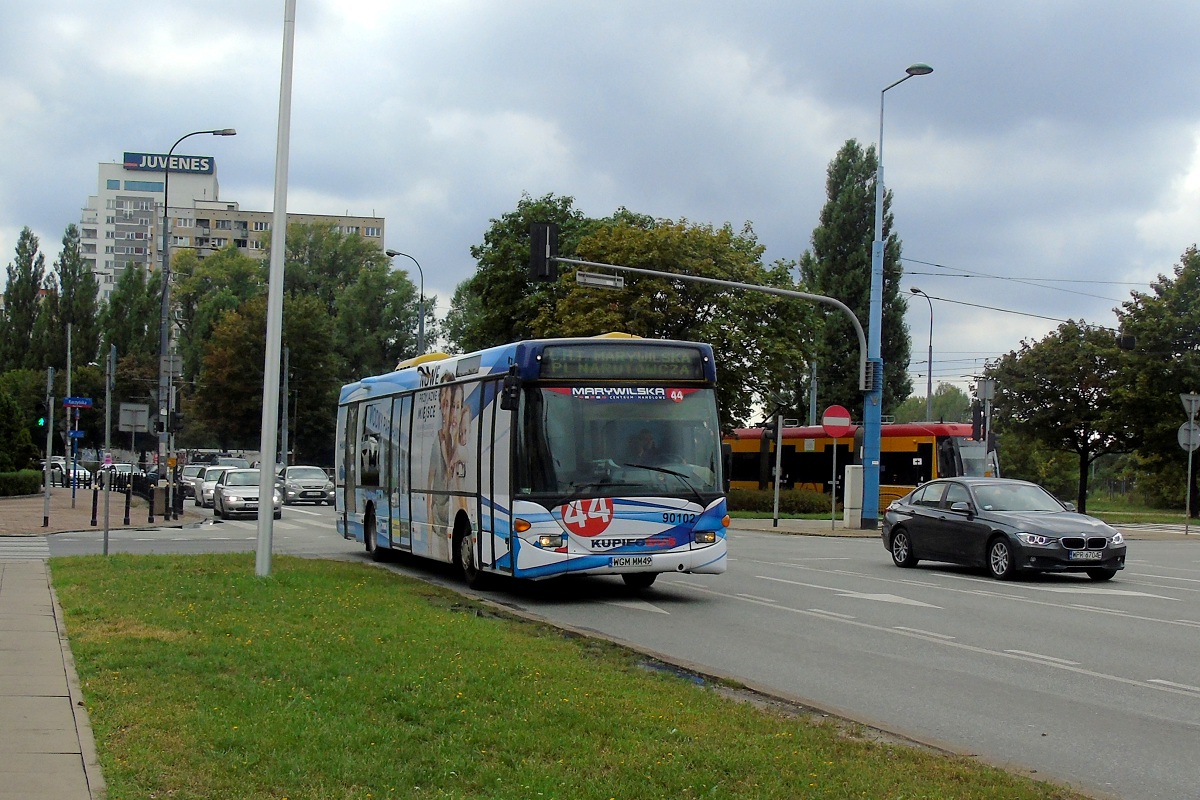 90102
Scania jedzie w obsĹudze kursu linii KUPIECBUS w relacji Plac Narutowicza (15:30)-Kupiecka (16:22). 
