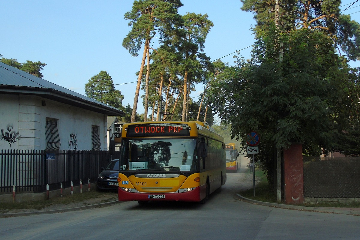 M101 (80278)
Scania jedzie w obsĹudze kursu linii zastÄpczej KM ZR7 w relacji PKP Ĺwider (17:37)-PKP Otwock (17:44). Za niÄ jedzie Scania M100 (80273).  
