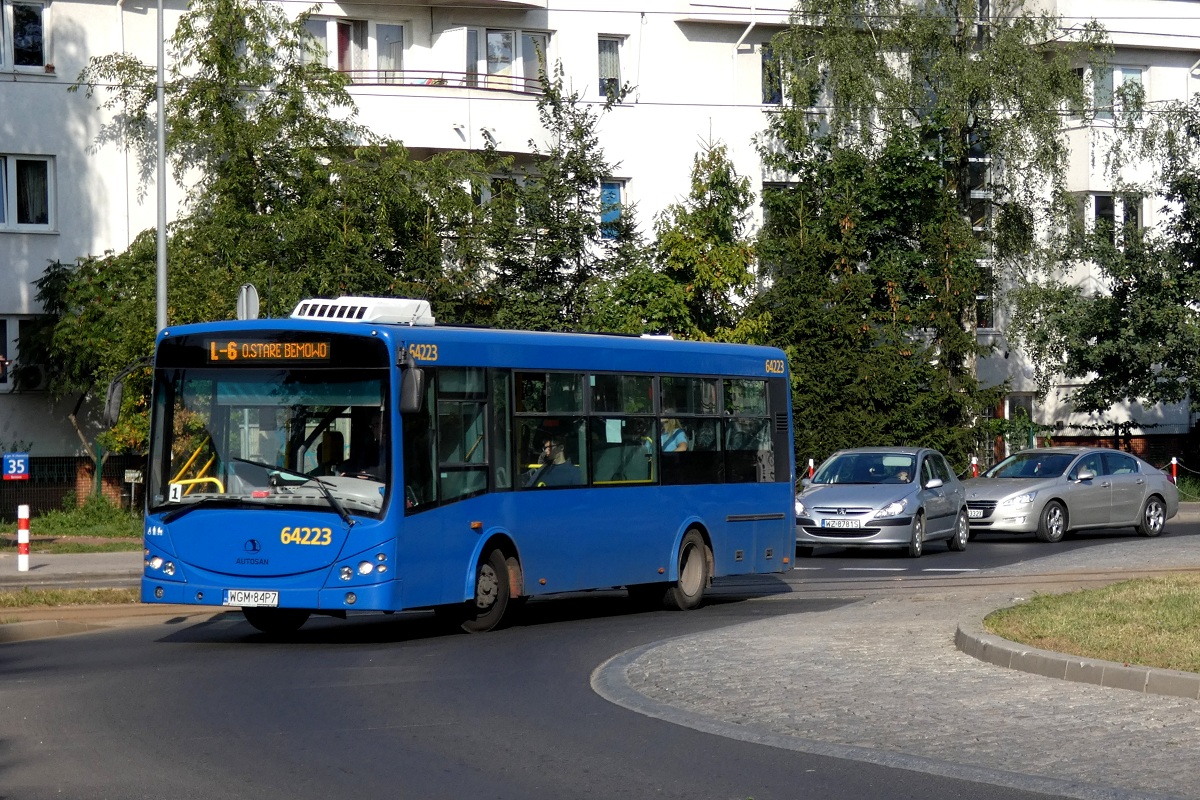 64223 (90108)
SanCity jedzie w obsĹudze kursu linii L-6 w relacji BorzÄcin MaĹy Dzikiej RĂłĹźy (8:26)-Warszawa Stare Bemowo (9:15). 
