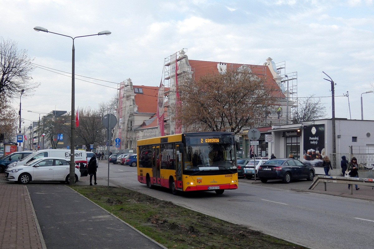60008
MAZ jedzie w obsĹudze kursu linii numer 2 w relacji PruszkĂłw Os. Staszica (10:26)-KomorĂłw PÄtla (10:51). 
