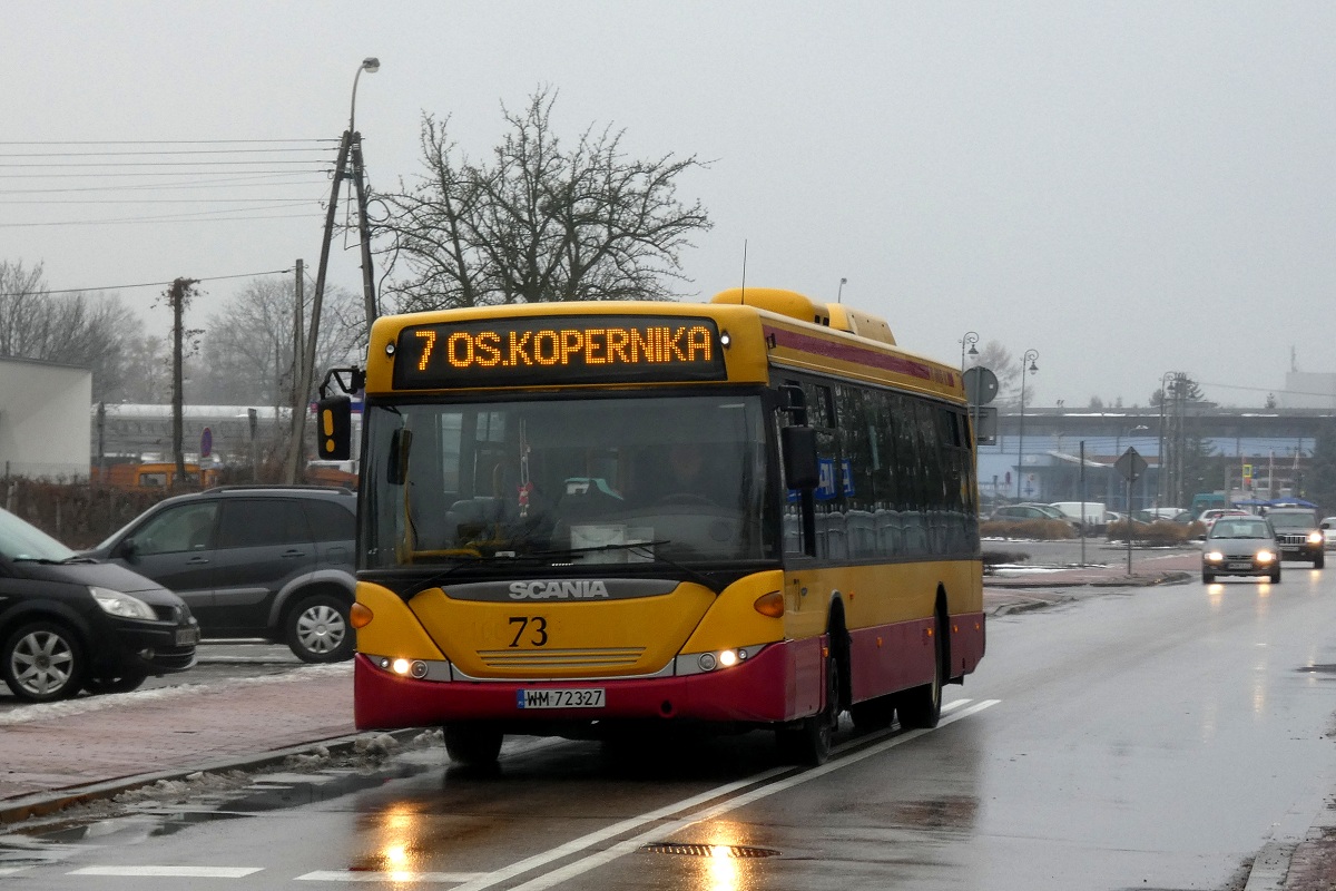 80273
Scania (ex. A573) jedzie w obsĹudze kursu â20â linii numer 7 w relacji Grodzisk Maz. Szpital (11:50)-Grodzisk Maz. Szpital (12:24) p. Grodzisk Maz. Os. Teligi (12:08). 
Słowa kluczowe: DziwadĹo