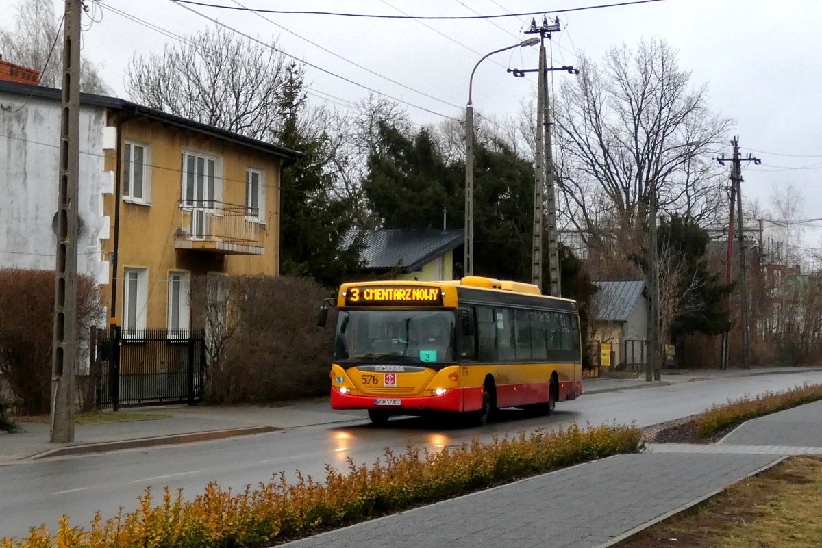 80276
Scania (ex. A576) jedzie w obsĹudze kursu â5523â linii numer 3 w relacji KĹudzienko PÄtla (14:19)-SzczÄsne Cmentarz Nowy (15:17). 
