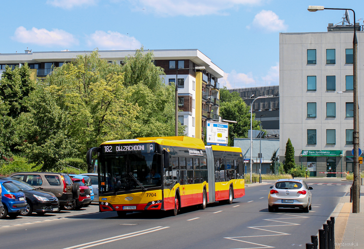 7704
Solaris CNG z najnowszej dostawy dla Warszawy rozpoczyna kurs w kierunku Dworca Zachodniego 

