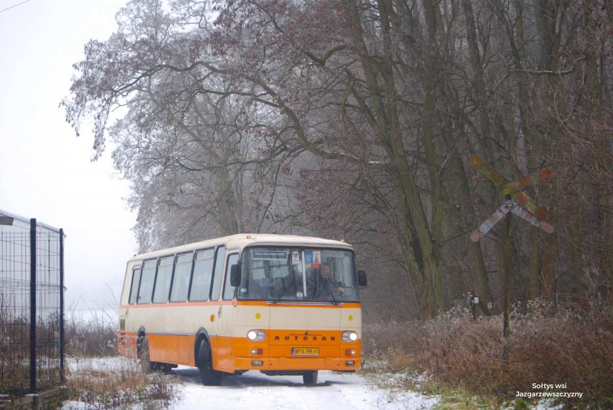 WPA 9M
Autosan H9 PiaseczyĹsko-GrĂłjeckiego Towarzystwa Koleji WÄskotorowej uchwycony na wycieczce "Szlakiem dawnej koleji wÄskotorowej" przy dawnym przejeĹşdzie kolejowym w KozietuĹawach.
Słowa kluczowe: Autosan H9-21 Zima