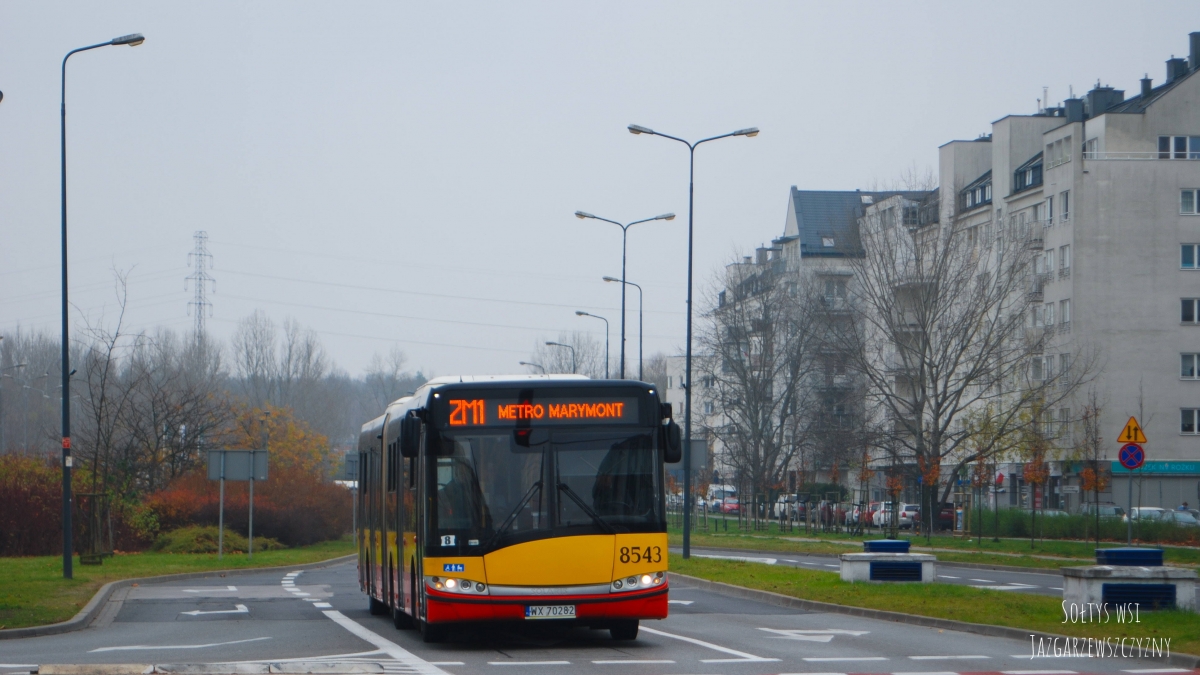 8543
W zwiÄzku z zamkniÄciem I linii metra na odcinku Kabaty-Marymont uruchomiono zastÄpczÄ komunikacje autobusowÄ ZM1.
Na zdjÄcia Solaris Urbino 18 #8543 z 2011 roku. Okolice stacji metra Kabaty.
Słowa kluczowe: ZaMetro
